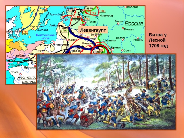 Левенгаупт Битва у Лесной 1708 год Карл XII 