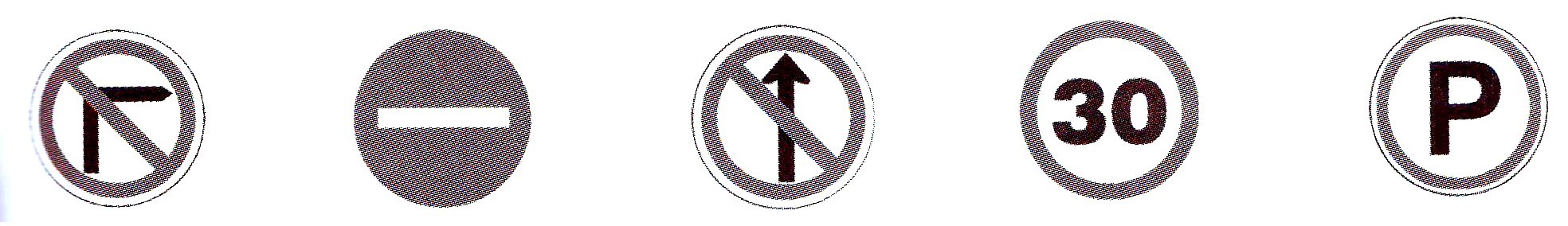 You can turn right. You can Drive at 45 mph знак. Can't go at 30 mph. You can Drive at 30 mph. Can't go at 30 mph sign.