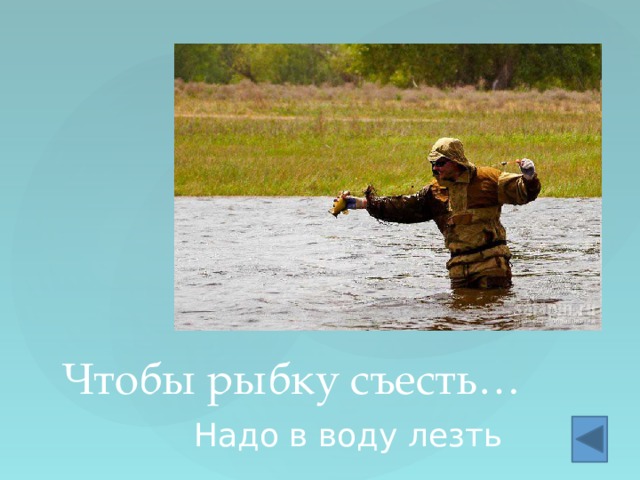 Чтобы рыбку съесть… Надо в воду лезть 