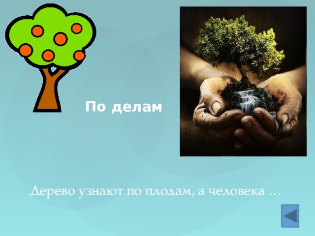 По делам Дерево узнают по плодам, а человека … 