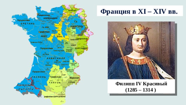 Франция в XI – XIV вв. Филипп IV Красивый (1285 – 1314 ) 