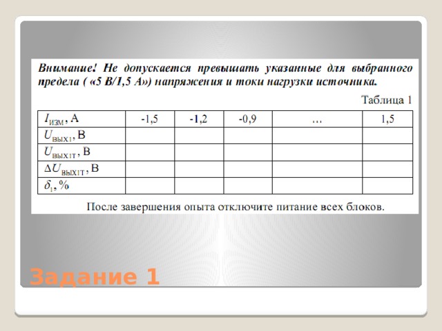 Задание 1 