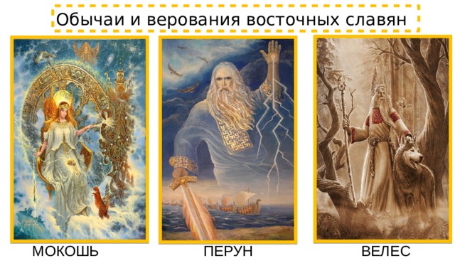 Обычаи и верования восточных славян МОКОШЬ ПЕРУН ВЕЛЕС 