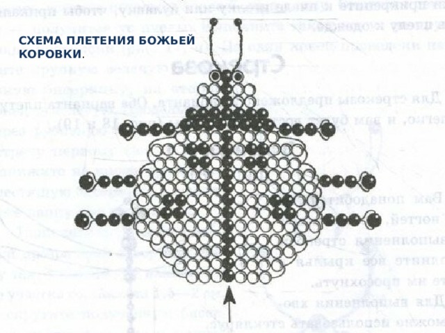 Схема из бисера божья коровка схема