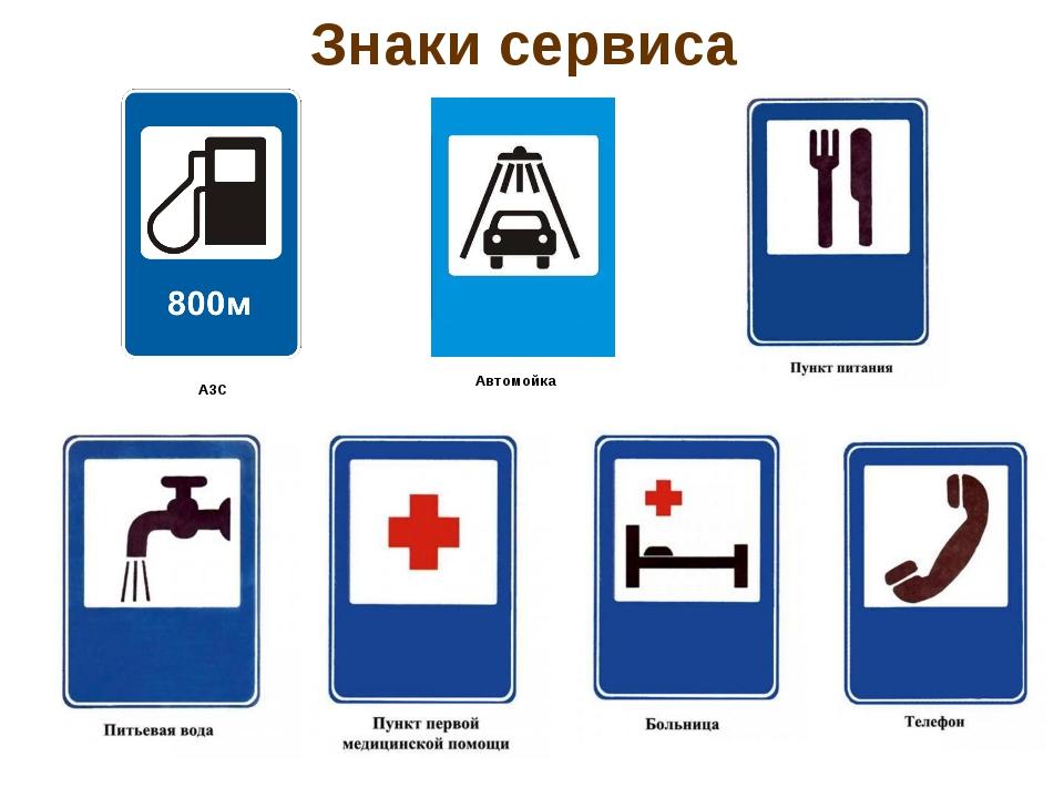 Информационные дорожные знаки картинки с названиями