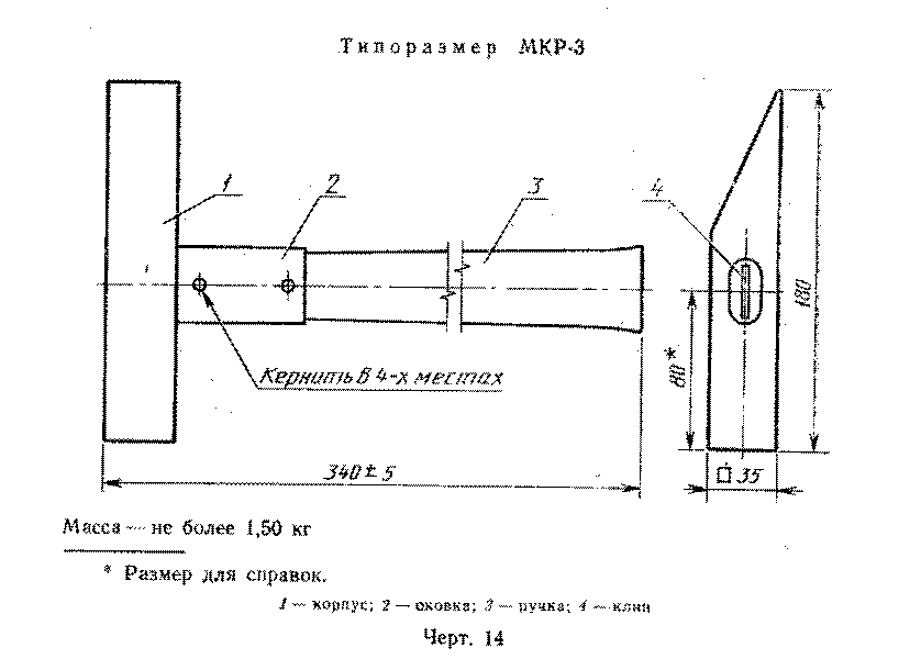 Молоток технологическая карта