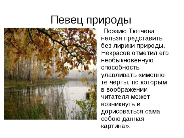 Певцы родной природы презентация