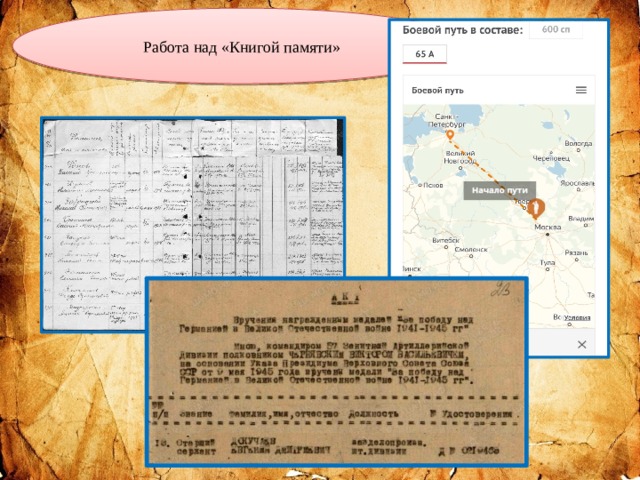 Работа над «Книгой памяти» 