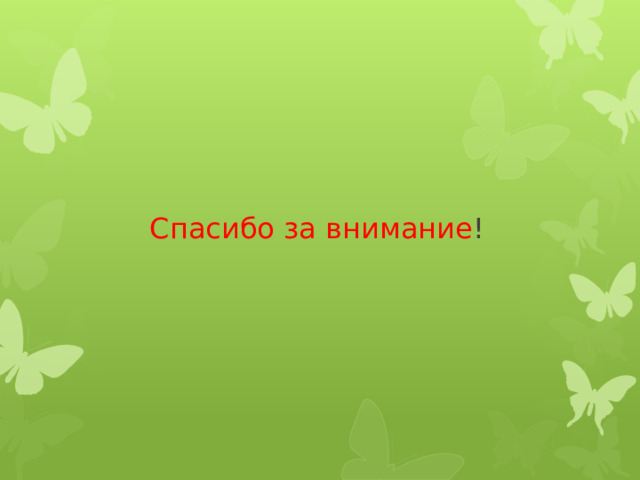  Спасибо за внимание ! 