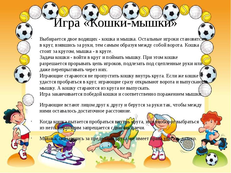 Проект подвижная игра