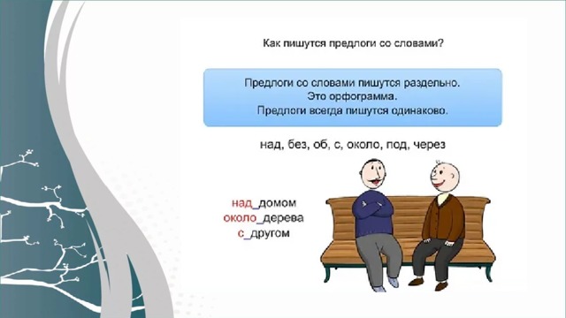 Раздельное написание предлогов с другими словами 2 класс презентация