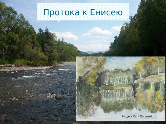 Протока к Енисею Рисунок Кати Петровой 