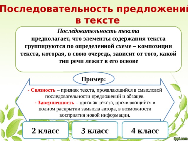 Нарушенный порядок абзацев 2 класс