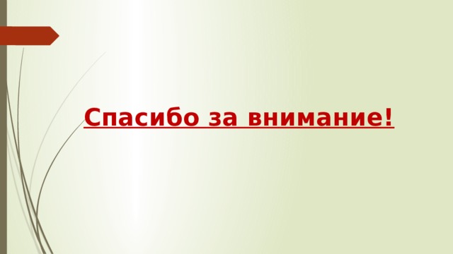  Спасибо за внимание! 