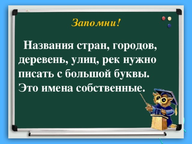 Заглавная буква в именах собственных 1 класс презентация