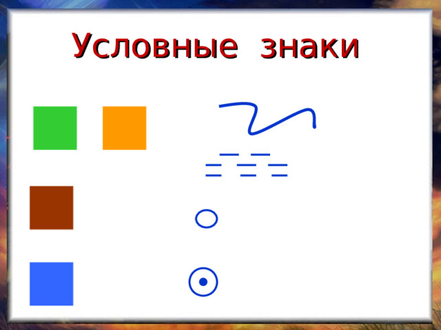 Условные знаки 