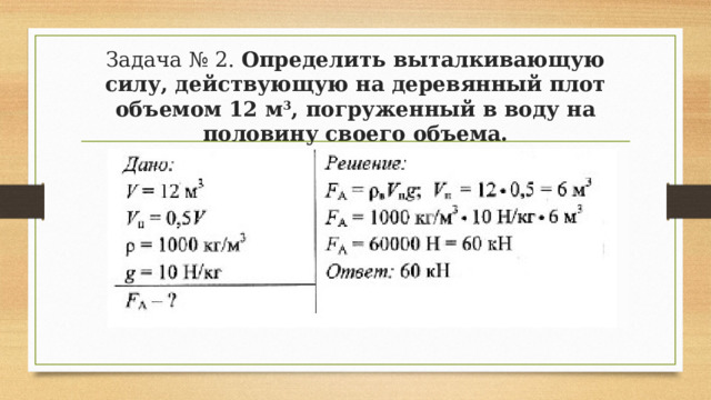 Тело объемом 2м3 погружено в воду