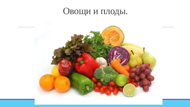 Овощи и плоды. 