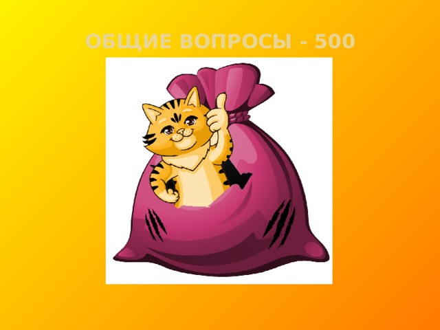 ОБЩИЕ ВОПРОСЫ - 500  