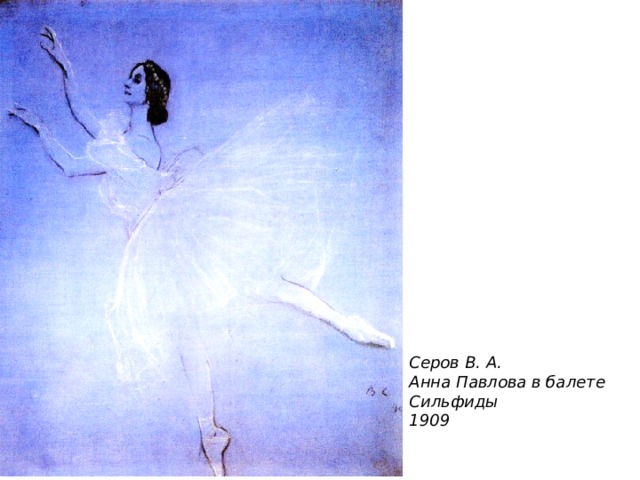 Серов В. А. Анна Павлова в балете Сильфиды  1909 