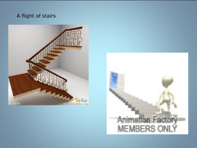 A flight of stairs 