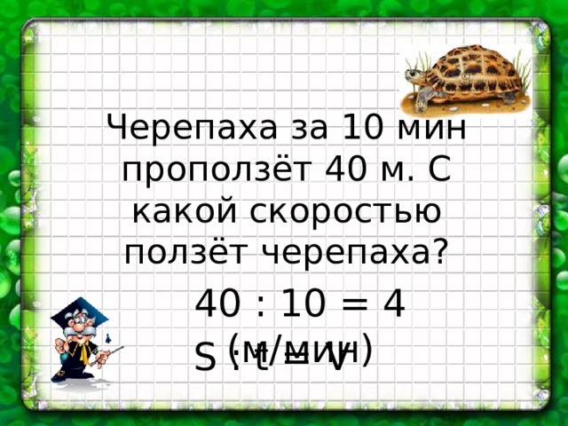 Черепаха ползет в 6 раз медленнее чем. Turtle задачи. Черепаха ползет со скоростью. Скорость черепахи в минуту. Черепашек решить задачу 1кламс.