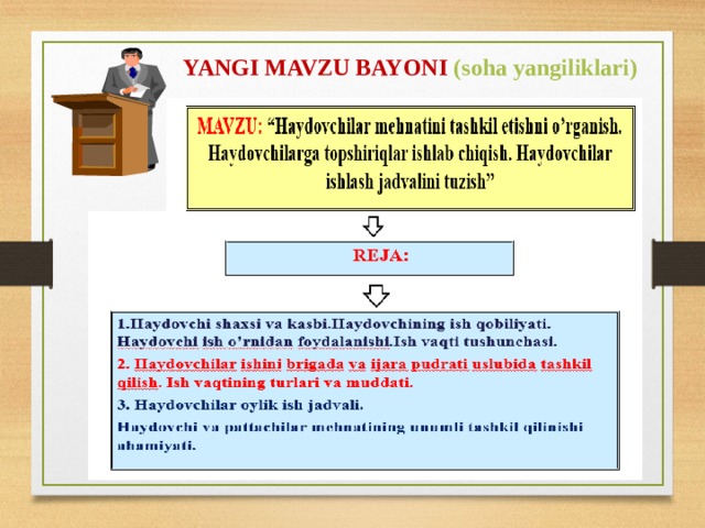 YANGI MAVZU BAYONI (soha yangiliklari) 