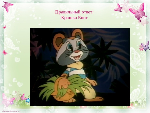 Правильный ответ:  Крошка Енот 