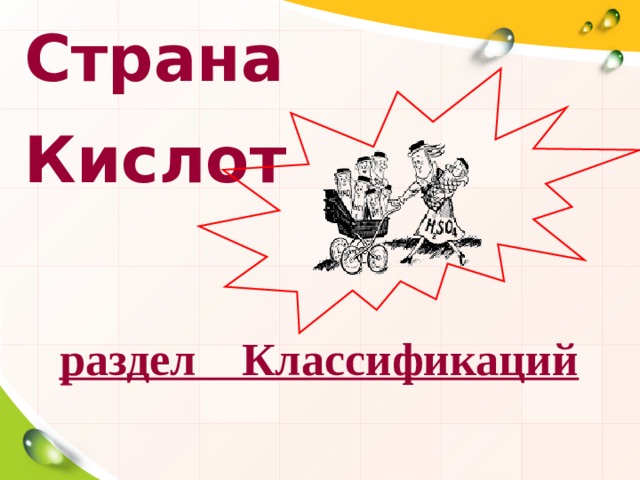 Страна Кислот раздел Классификаций 