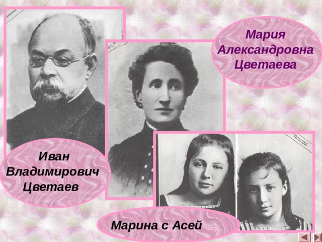 Мария Александровна Цветаева  Иван Владимирович Цветаев Марина с Асей