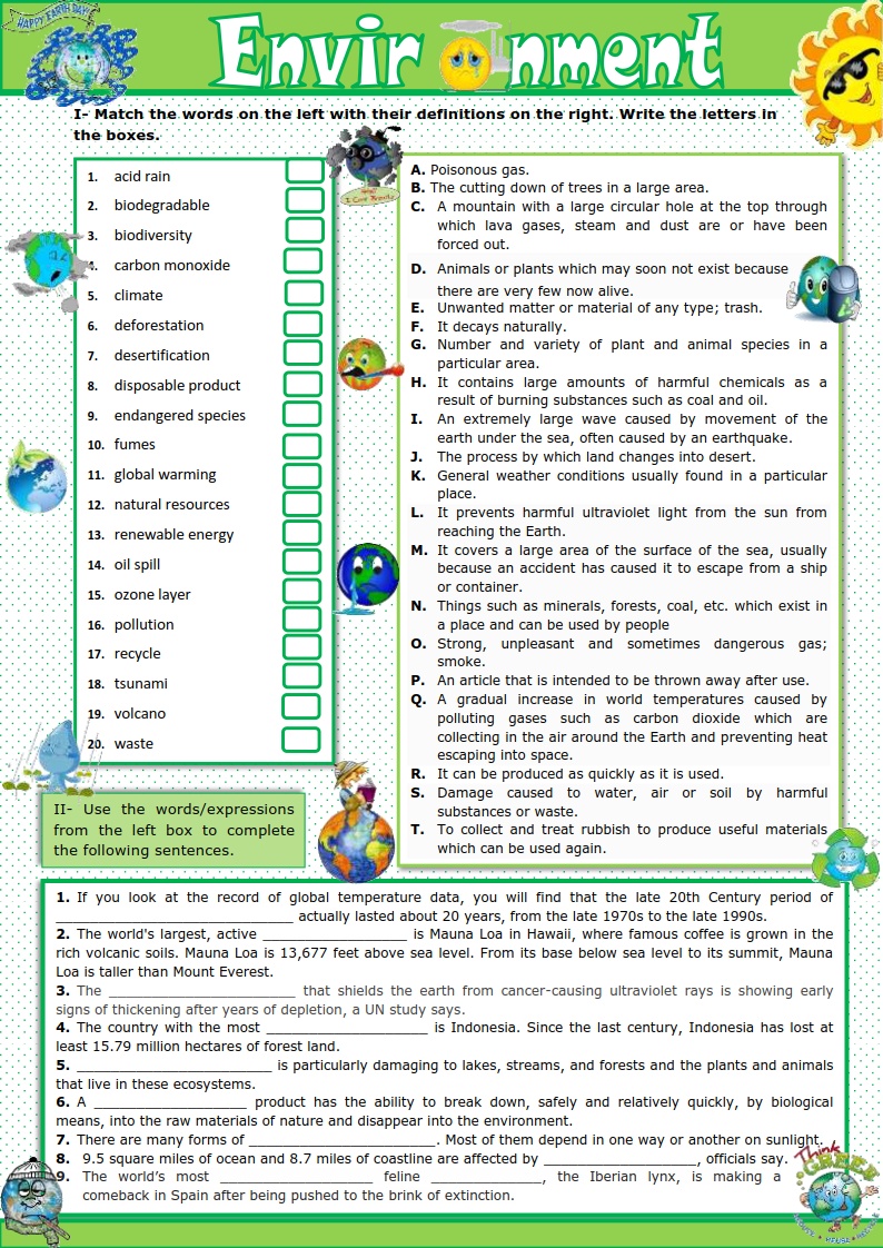 Use the right word. Задания на тему environment. Environment problem задания по английскому языку. Egology задания по английскому языку. Environment Worksheets.