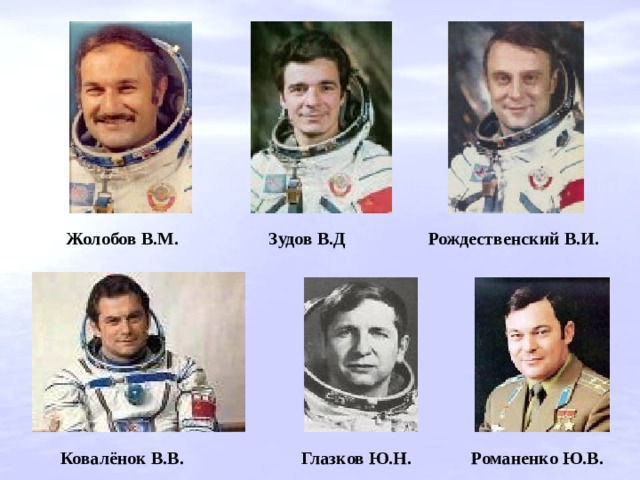 Жолобов В.М. Рождественский В.И. Зудов В.Д Глазков Ю.Н. Ковалёнок В.В. Романенко Ю.В. 