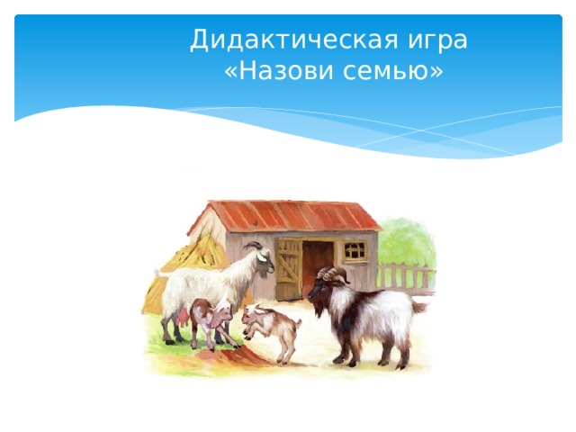 Дидактическая игра  «Назови семью» 