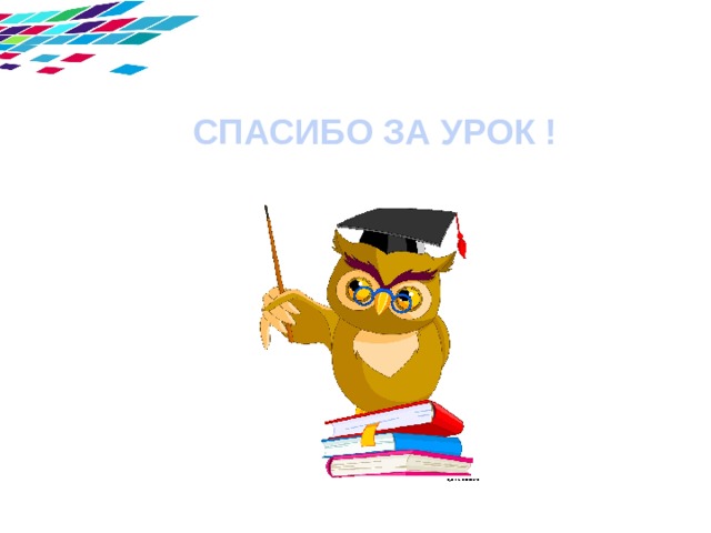 СПАСИБО ЗА УРОК ! 