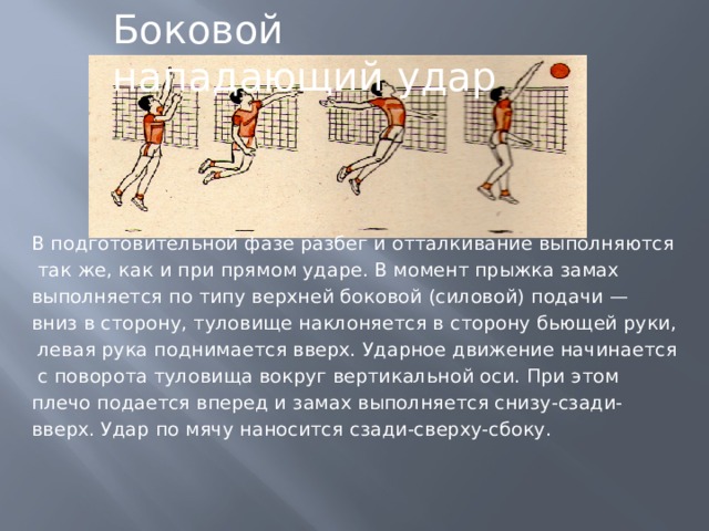 Моменты нападающего удара в волейболе