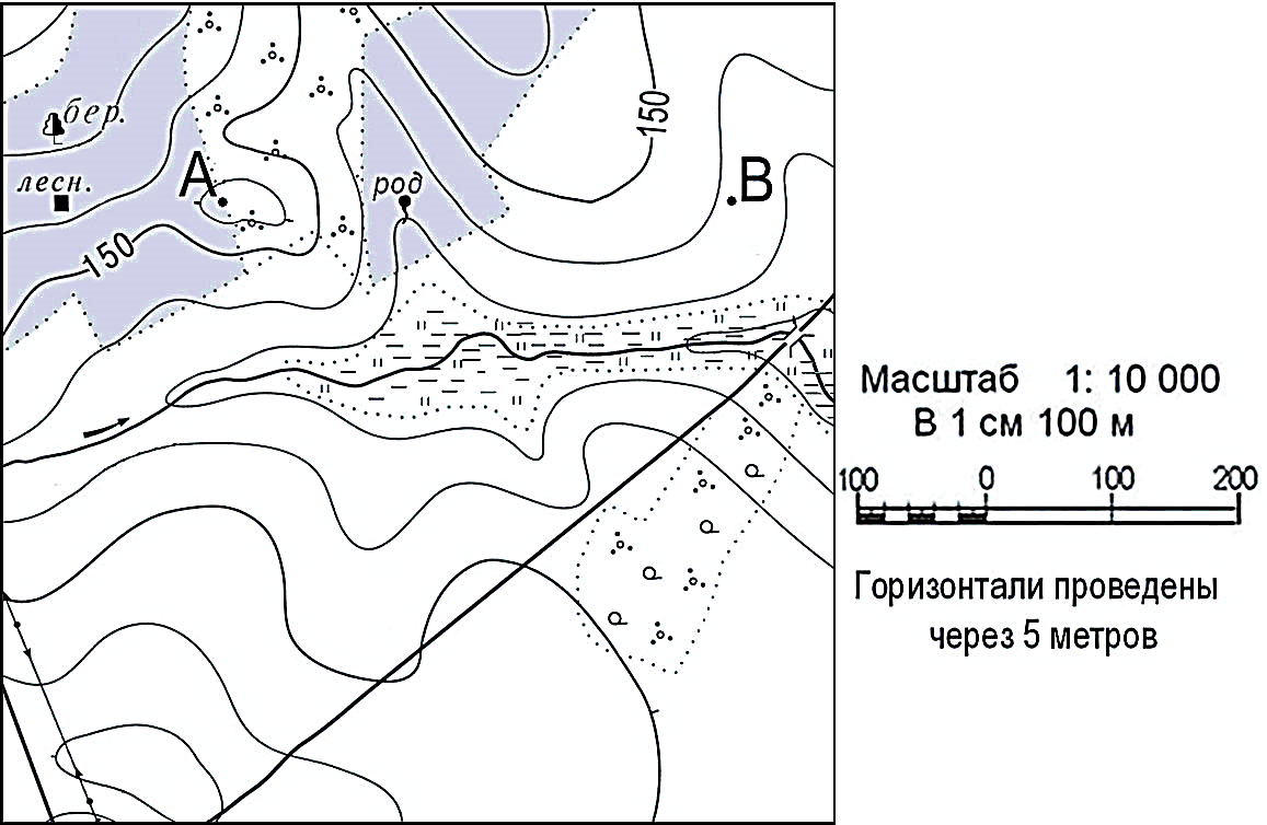 7 горизонталь. Топографическая карта местности для определения азимута. Горизонтали на плане местности. Горизонтали на топографической карте. Обозначение горизонталей на топографических картах.