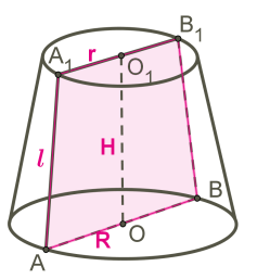 Осевое сечение усеченного конуса. Усеченный конус осевое сечение. Осевое сечение конуса усеченного конуса. Усечённый конус сечение.