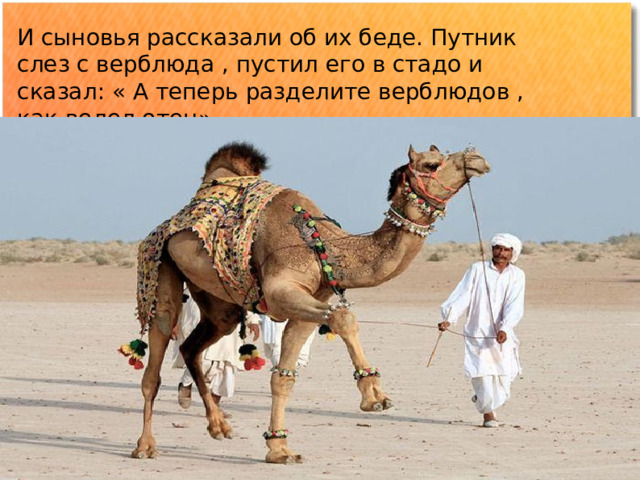 Слезть с верблюда