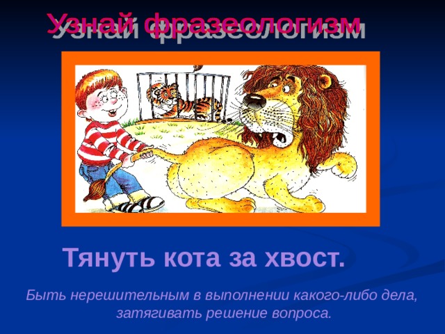 Тянуть кота за хвост