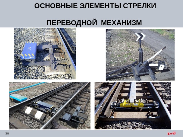 ОСНОВНЫЕ ЭЛЕМЕНТЫ СТРЕЛКИ  ПЕРЕВОДНОЙ МЕХАНИЗМ 