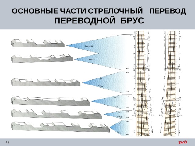 ОСНОВНЫЕ ЧАСТИ СТРЕЛОЧНЫЙ ПЕРЕВОД ПЕРЕВОДНОЙ БРУС 