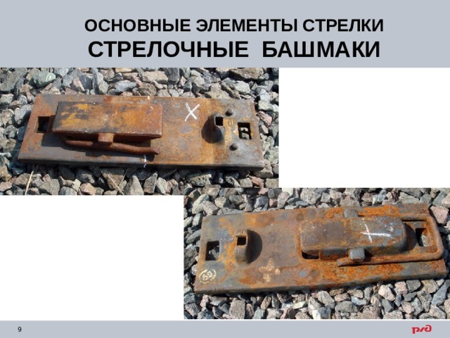 ОСНОВНЫЕ ЭЛЕМЕНТЫ СТРЕЛКИ СТРЕЛОЧНЫЕ БАШМАКИ 