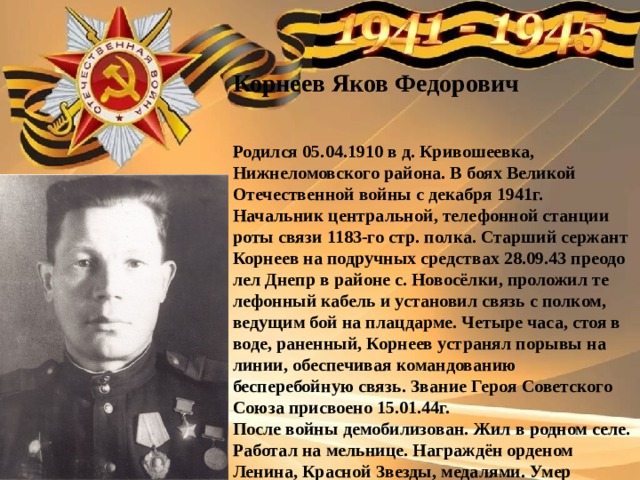 Презентация герои земляки