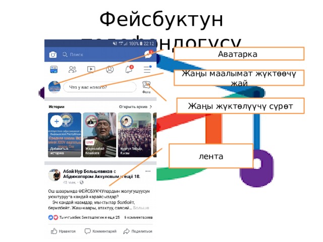 Фейсбуктун телефондогусу Аватарка Жаңы маалымат жүктөөчү жай Жаңы жүктөлүүчү сүрөт лента 