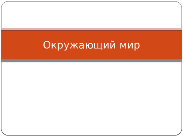 Окружающий мир 