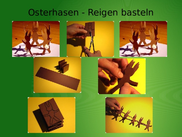 Osterhasen - Reigen basteln 