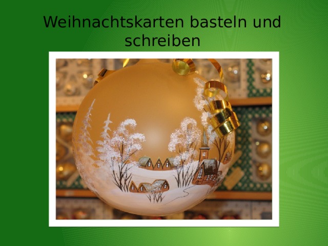 Weihnachtskarten basteln und schreiben 