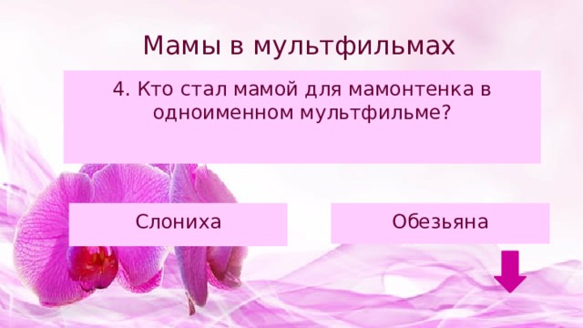 Мамы в мультфильмах 4. Кто стал мамой для мамонтенка в одноименном мультфильме? Слониха Обезьяна 