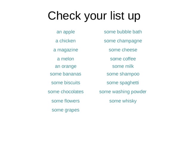 List up