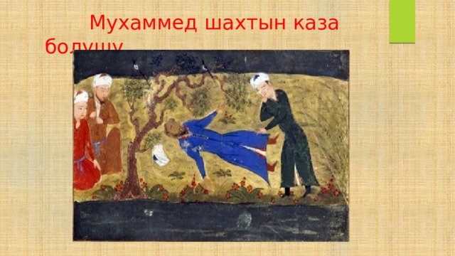  Мухаммед шахтын каза болушу 